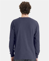 Garment-Dyed Long Sleeve T-Shirt With a Pocket