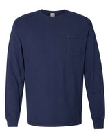 Garment-Dyed Long Sleeve T-Shirt With a Pocket