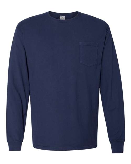 ComfortWash by Hanes Unisex Garment-Dyed Long Sleeve T-Shirt With Pocket