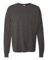 Garment-Dyed Long Sleeve T-Shirt With a Pocket