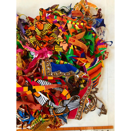 Fine Scraps African Print Fabric - Assorted Patterns, 44" Length (1 Pound)