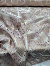 Pink Rose Gold Brocade Fabric