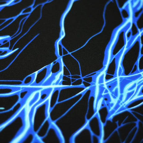 Lightning Bolt Nylon Spandex Fabric - Multi-Color Lightning Bolt Print, 58/60" Width (1 Yard)