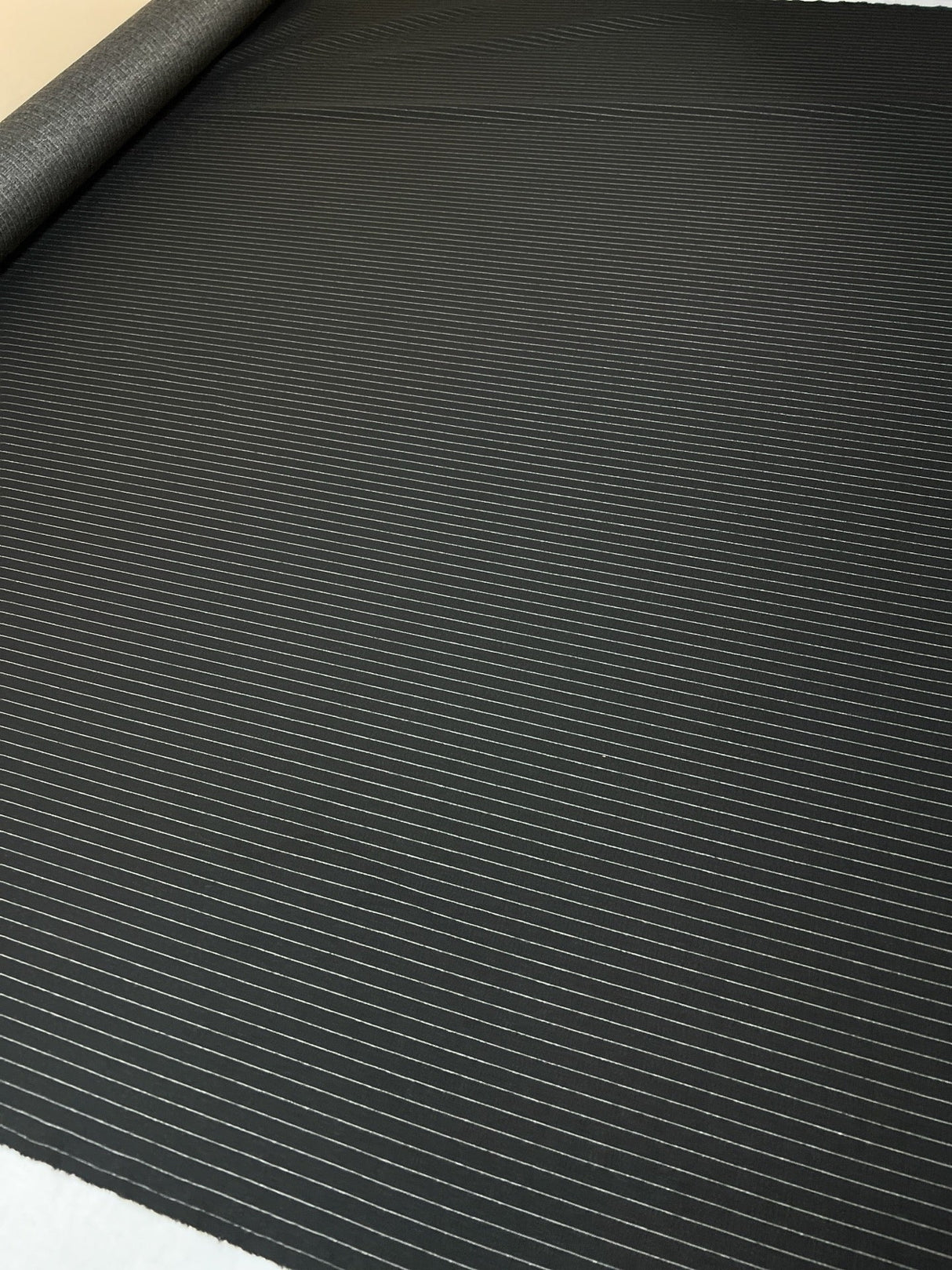 Jacquard Knit Striped Gray White