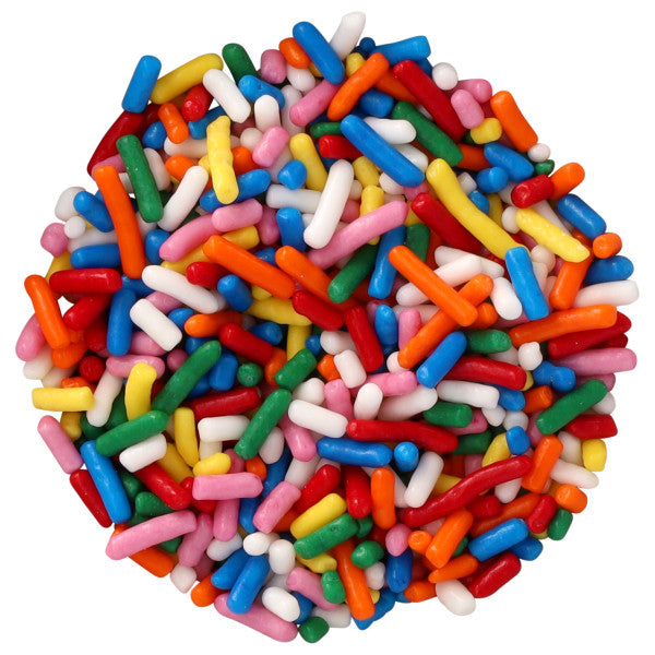 Decopac Bright Rainbow Jimmies – Red 3 Free 26oz container