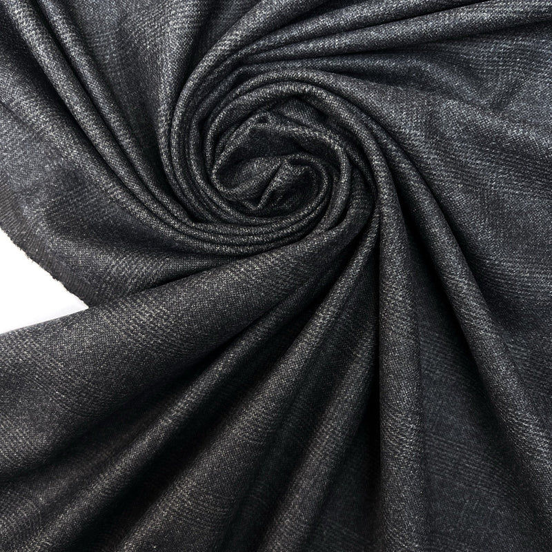 Wool Acrylic Checked Suiting Fabric