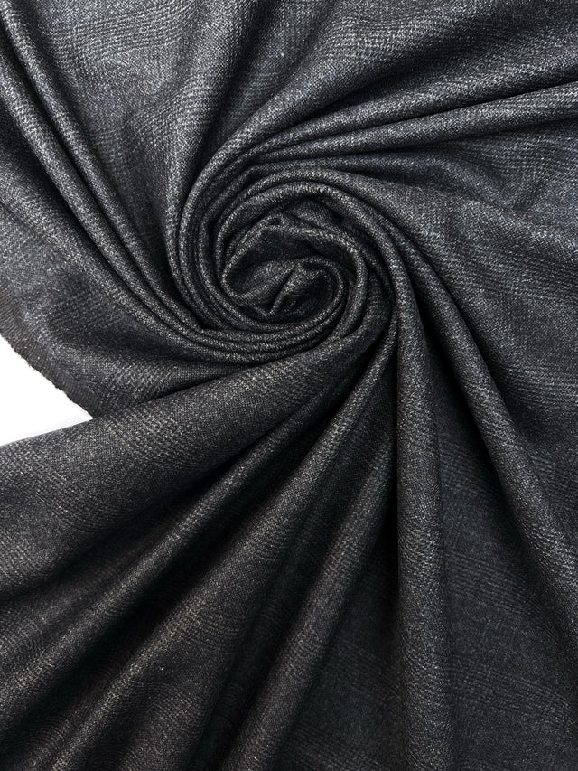 Wool Acrylic Checked Suiting Fabric