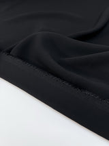 Viscose Crepe Black Stretch Fabric