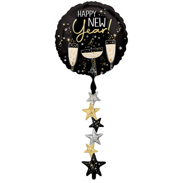 Foil Balloon Bubbly New Year Airwalker