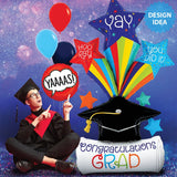 Graduation Foil Balloon Special Delivery Burst Stars