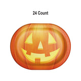 9.25"x12" Haunted Pumpkins Halloween Dinner Plates Paper Oval 24 Count