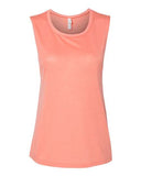 Image 1: Women's Flowy Scoop Muscle TankImage 2: Soft scoop neck sleeveless topImage 3: Flowy women's muscle tank designImage 4: Blank tank for custom printingImage 5: Lightweight casual summer shirtImage 6: Comfortable women's jersey tank