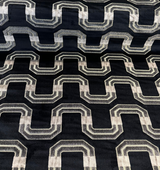 Ravello Black Velvet Raised Upholstery Fabric - Black, Silver, Charcoal, Dark Gold, 56" Width (1 Yard)
