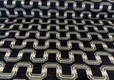 Ravello Black Velvet Raised Upholstery Fabric - Black, Silver, Charcoal, Dark Gold, 56" Width (1 Yard)