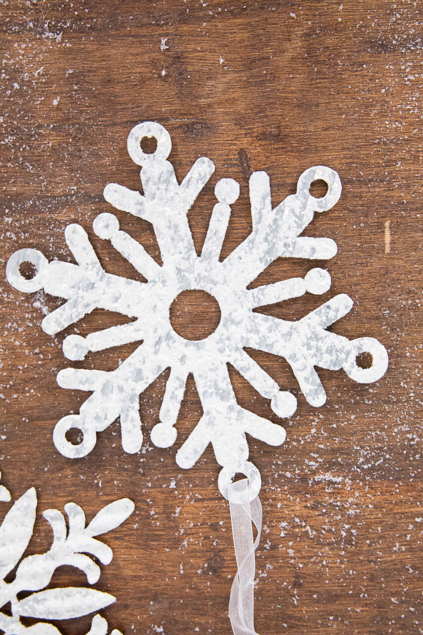 7.75” Holiday Metal Snowflake Ornament