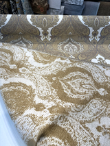 Casablanca Chenille Upholstery Fabric - Ivory Treasure Damask, 54" Width (By The Yard)