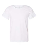 Raw neck tee in Black, White, Heather Gray, Navy and Olive cotton blend fabric for streetwear