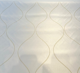 Trellis Ivory Reversible Drapery Woven Fabric - Ivory Trellis, 67" Width (1 Yard)
