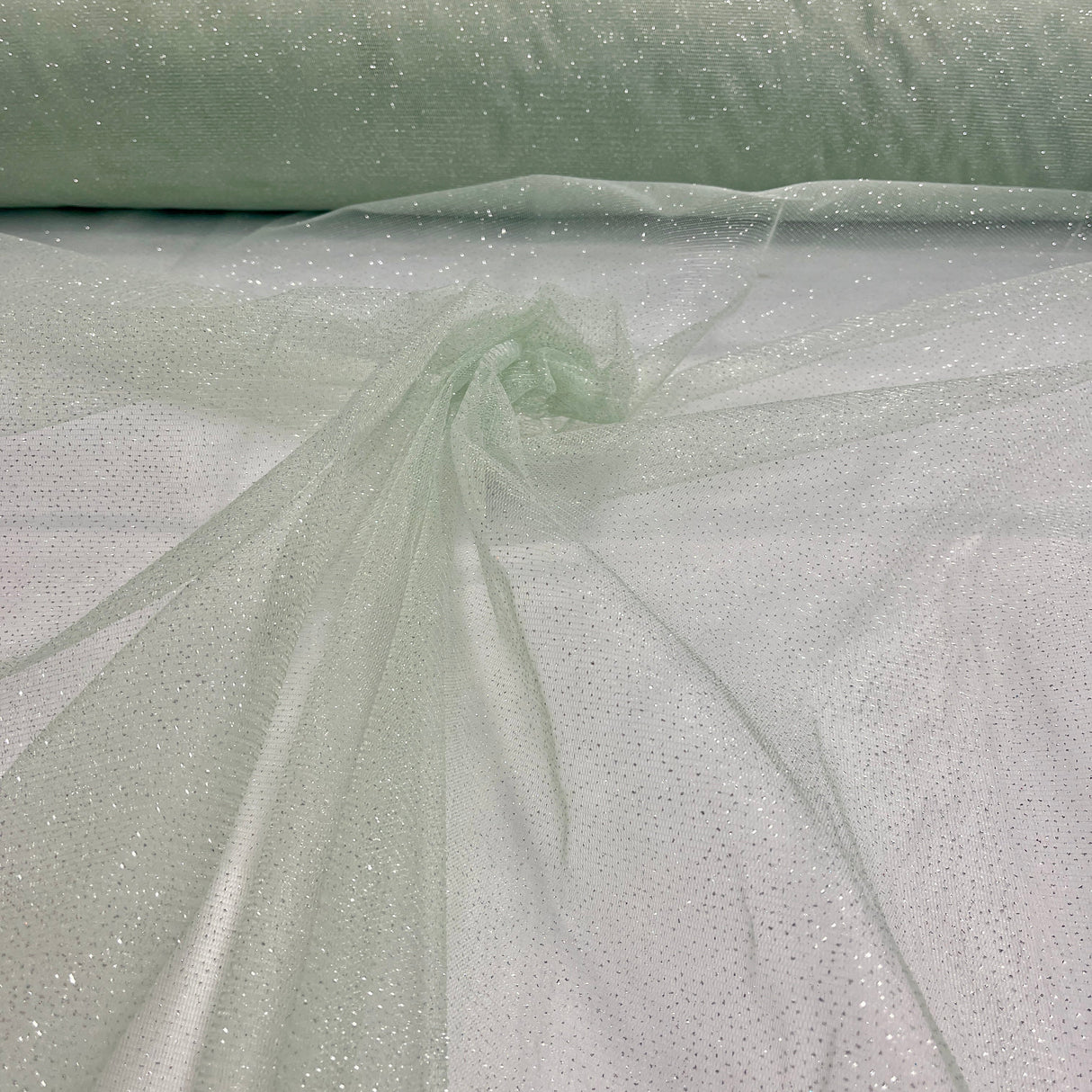 Glitter Mesh Polyester Fabric - Sparkle Net, 60" Width (1 Yard)