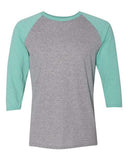 JERZEES Unisex Triblend Three-Quarter Raglan Baseball T-Shirt