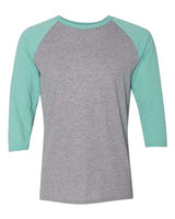 JERZEES Unisex Triblend Three-Quarter Raglan Baseball T-Shirt