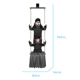 Haunted Living 6-Foot Swinging Ghoulish Twins Animatronic Halloween Decoration