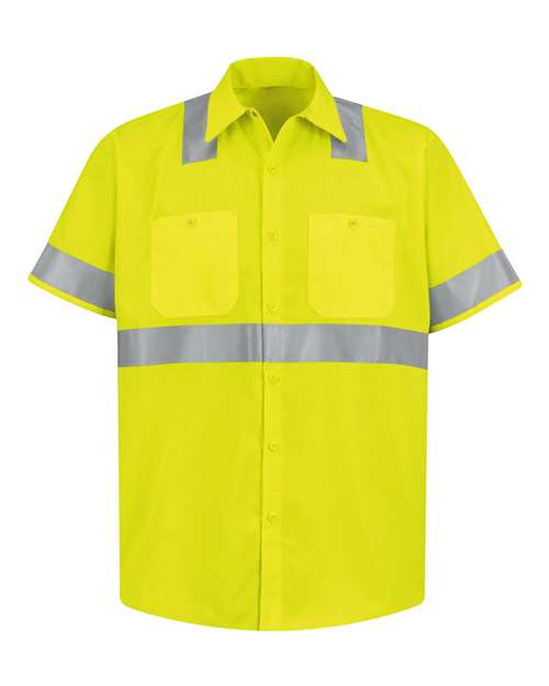 Red Kap Men's Tall High Visibility Safety Short Sleeve Work Shirt