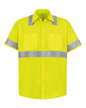 Red Kap Men's Tall High Visibility Safety Short Sleeve Work Shirt
