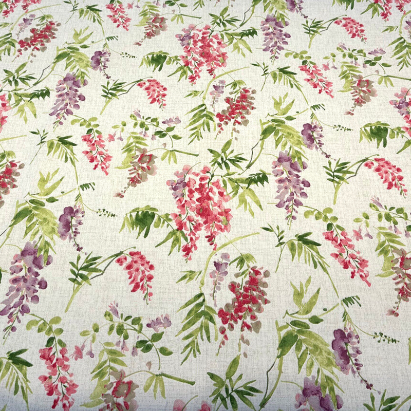 Solita Elegance Cotton Fabric - White Floral, 54" Width, 12" Vertical Repeat, 27.5" Horizontal Repeat (1 Yard)