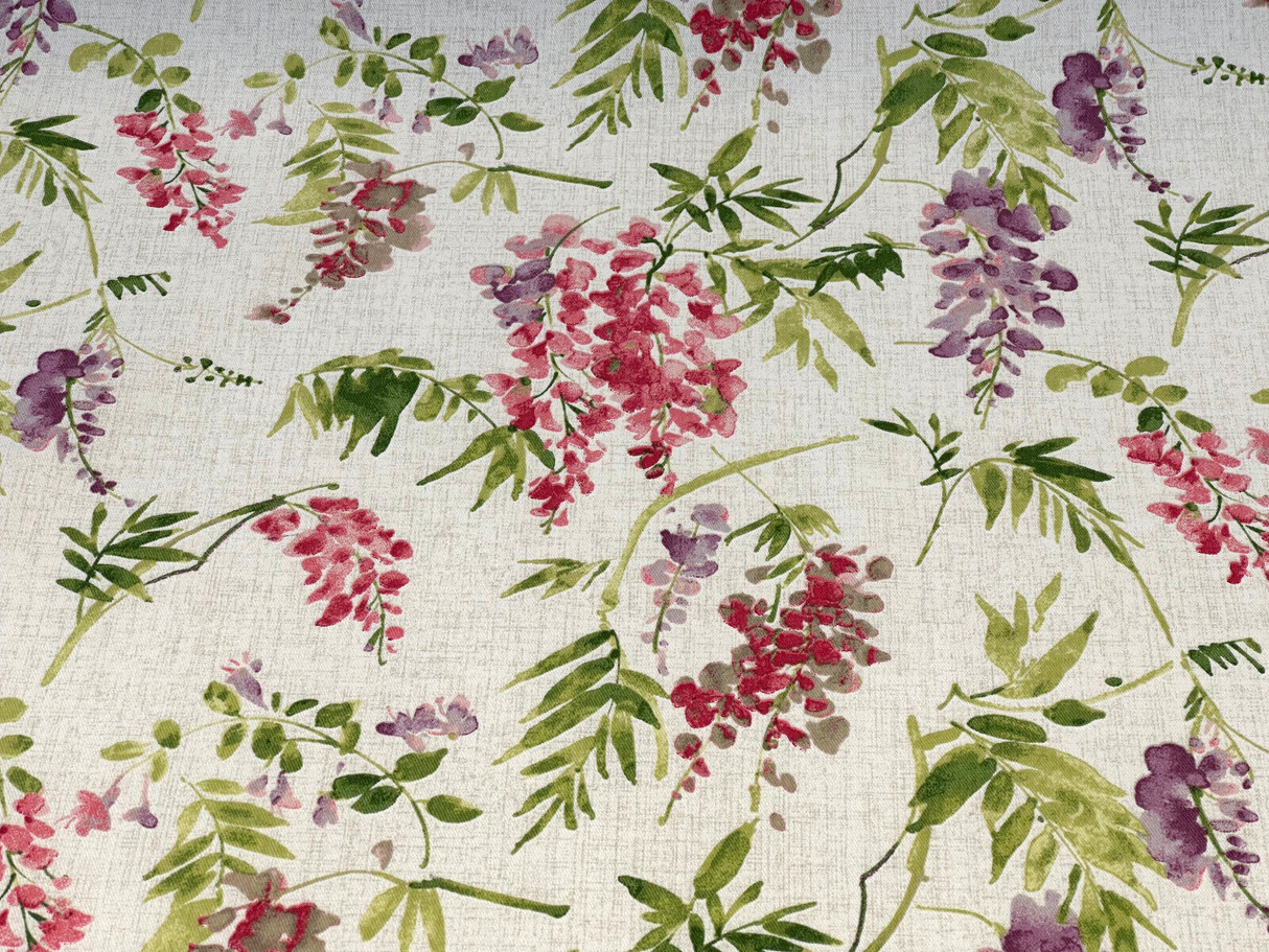 Solita Elegance Cotton Fabric - White Floral, 54" Width, 12" Vertical Repeat, 27.5" Horizontal Repeat (1 Yard)
