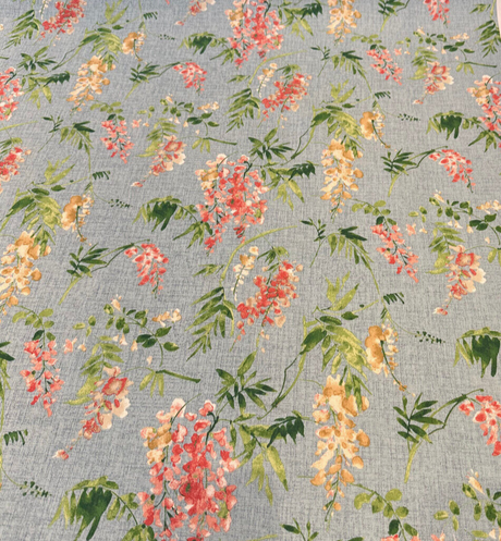 Solita Elegance Cotton Fabric - Blue Floral, 54" Width, 12" Vertical Repeat, 27.5" Horizontal Repeat (1 Yard)