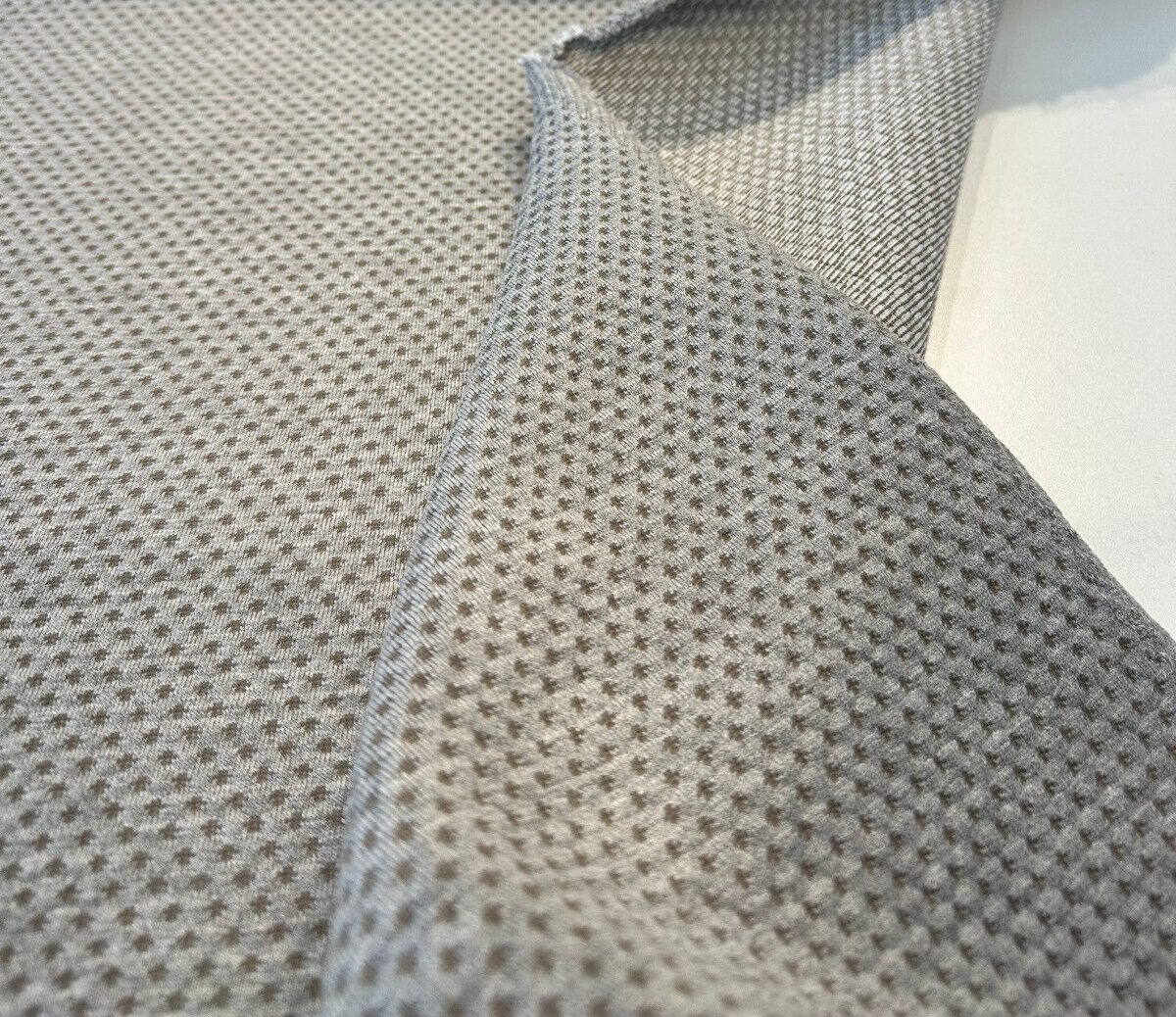 Sunbrella Dot Gray Putty 3D Acrylic Fabric - Gray Putty Dot Pattern, 61" Width (By The Yard)
