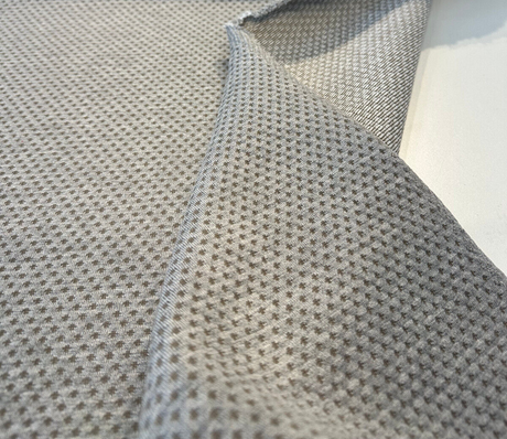 Sunbrella Dot Gray Putty 3D Acrylic Fabric - Gray Putty Dot Pattern, 61" Width (By The Yard)