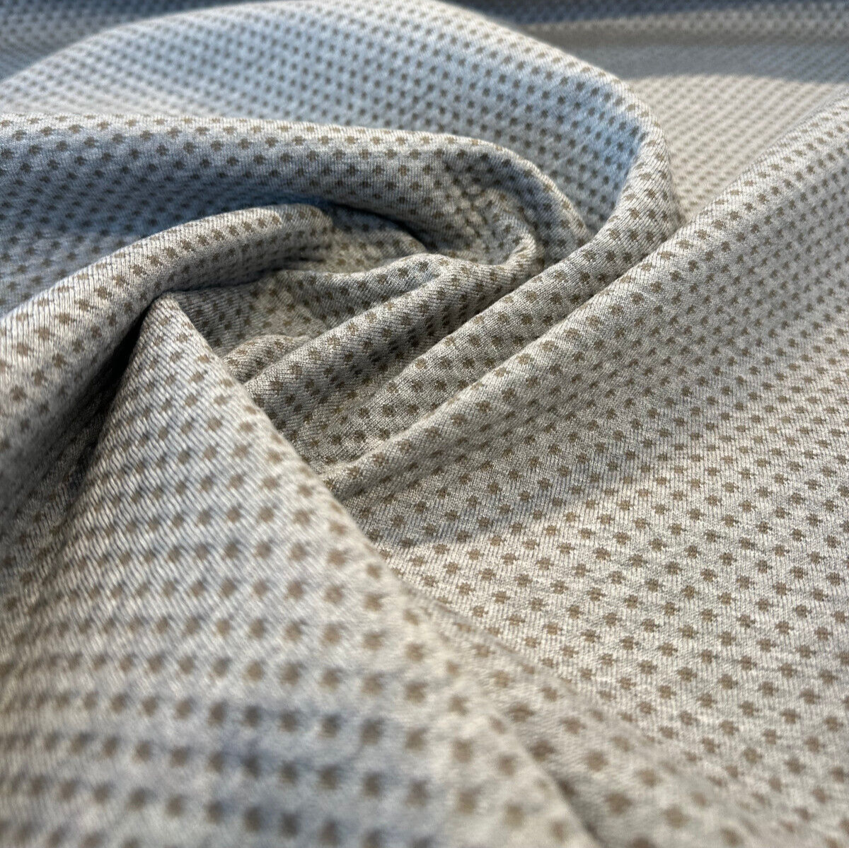 Sunbrella Dot Gray Putty 3D Acrylic Fabric - Gray Putty Dot Pattern, 61" Width (By The Yard)
