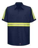 Red Kap Men's Enhanced Visibility Short Sleeve Cotton Work Shirt