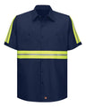 Red Kap Men's Enhanced Visibility Short Sleeve Cotton Work Shirt