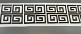 Fabricut Embroidery Trim Tape - White Black Double Greek Key, 3" Width (1 Yard)