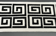 Fabricut Embroidery Trim Tape - White Black Double Greek Key, 3" Width (1 Yard)