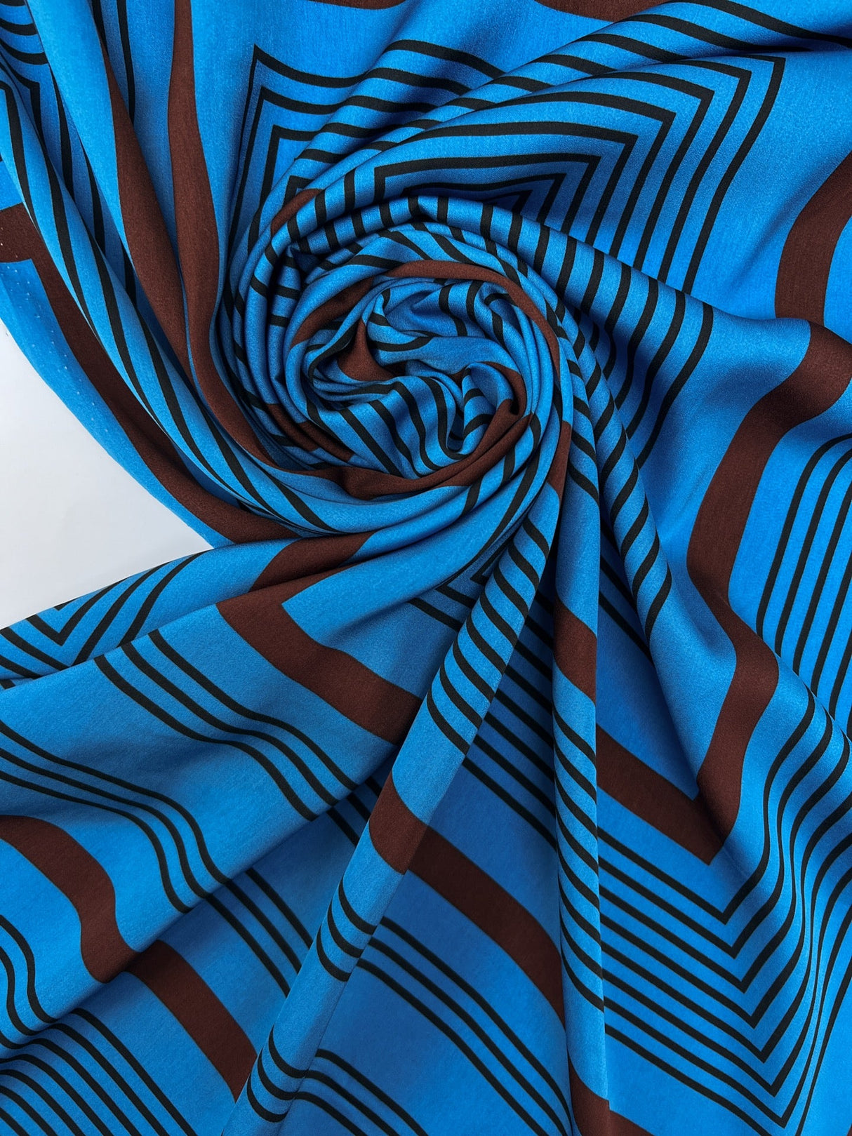 Polyester Sateen Printed Blue