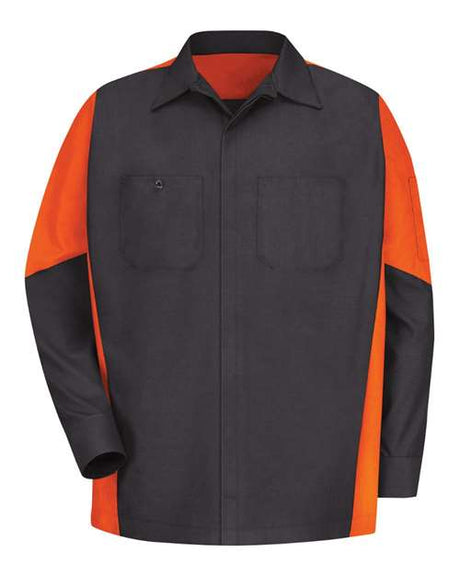 Red Kap Men's Long Sleeve Automotive Crew Shirt