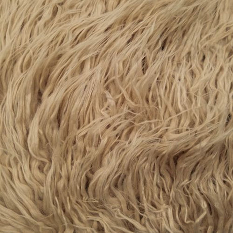 Faux Fur Soft Shaggy Heavy Weight Long Pile Solid Acrylic Fabric - Charcoal, Black, White, Tan, Brown, Neon Lime, 58/60" Width