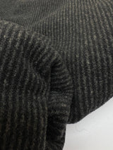 Wool Blend Tweed Gray Black