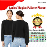 Bella + Canvas® Ladies Raglan Pullover Fleece