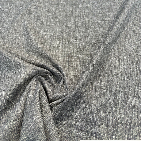 Crypton Performance Compass Gray Stone Upholstery Fabric - Gray Stone, Textured Chenille, 1 Yard