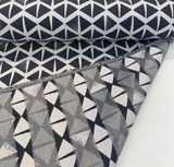 Sunbrella Spectacle Tuxedo Solution Dyed Acrylic Fabric - Black And Off White, 54" Width, 13" Vertical Repeat, 7" Horizontal Repeat (1 Yard)