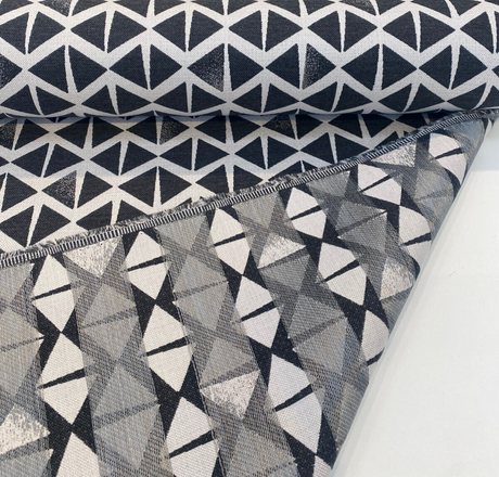 Sunbrella Spectacle Tuxedo Solution Dyed Acrylic Fabric - Black And Off White, 54" Width, 13" Vertical Repeat, 7" Horizontal Repeat (1 Yard)