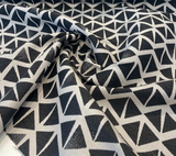 Sunbrella Spectacle Tuxedo Solution Dyed Acrylic Fabric - Black And Off White, 54" Width, 13" Vertical Repeat, 7" Horizontal Repeat (1 Yard)