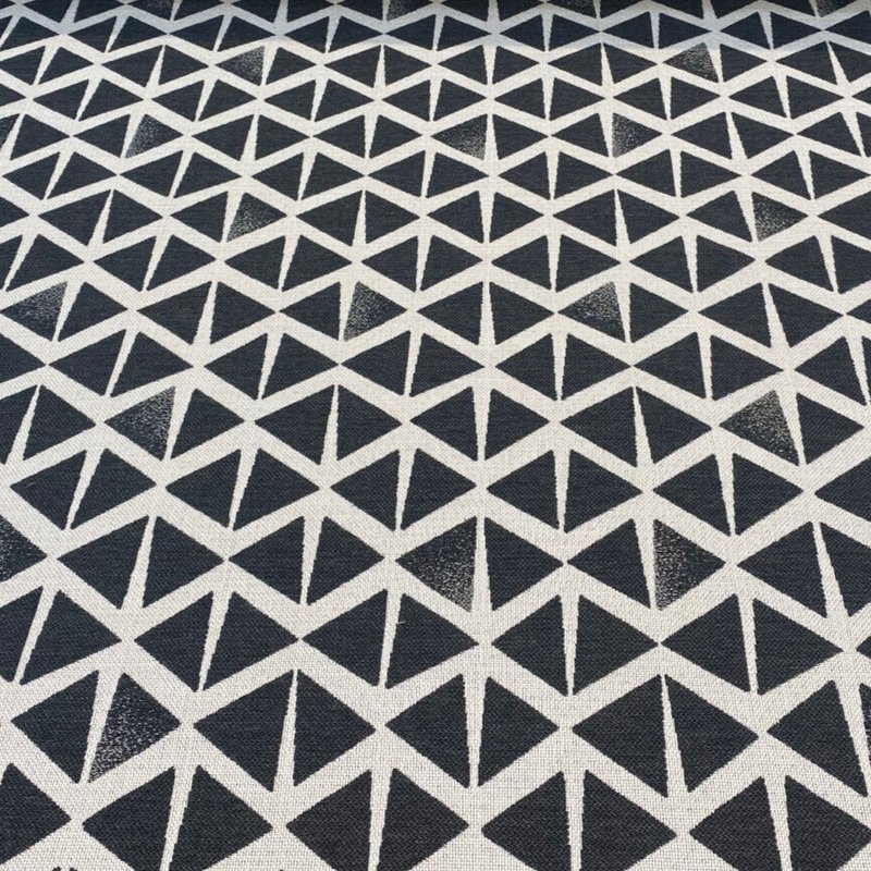 Sunbrella Spectacle Tuxedo Solution Dyed Acrylic Fabric - Black And Off White, 54" Width, 13" Vertical Repeat, 7" Horizontal Repeat (1 Yard)