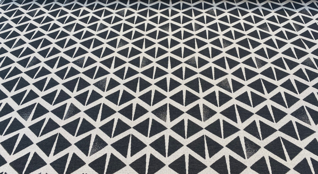 Sunbrella Spectacle Tuxedo Solution Dyed Acrylic Fabric - Black And Off White, 54" Width, 13" Vertical Repeat, 7" Horizontal Repeat (1 Yard)