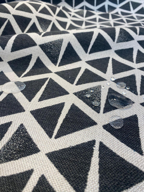 Sunbrella Spectacle Tuxedo Solution Dyed Acrylic Fabric - Black And Off White, 54" Width, 13" Vertical Repeat, 7" Horizontal Repeat (1 Yard)